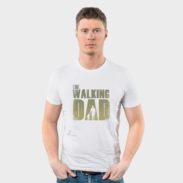 Koszulka męska biała "The Walking Dad"