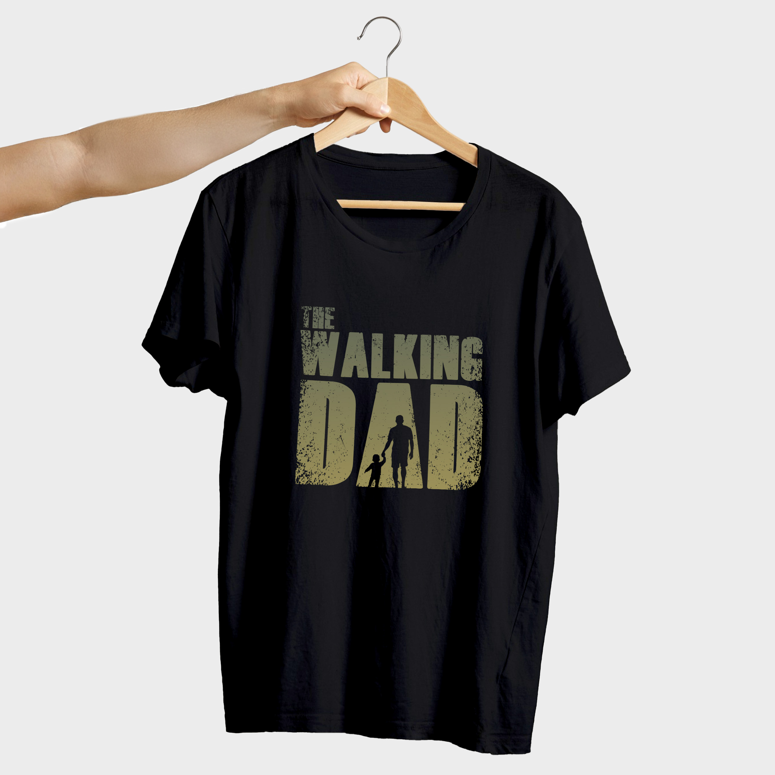 Koszulka męska czarna "The Walking Dad" - obrazek 2