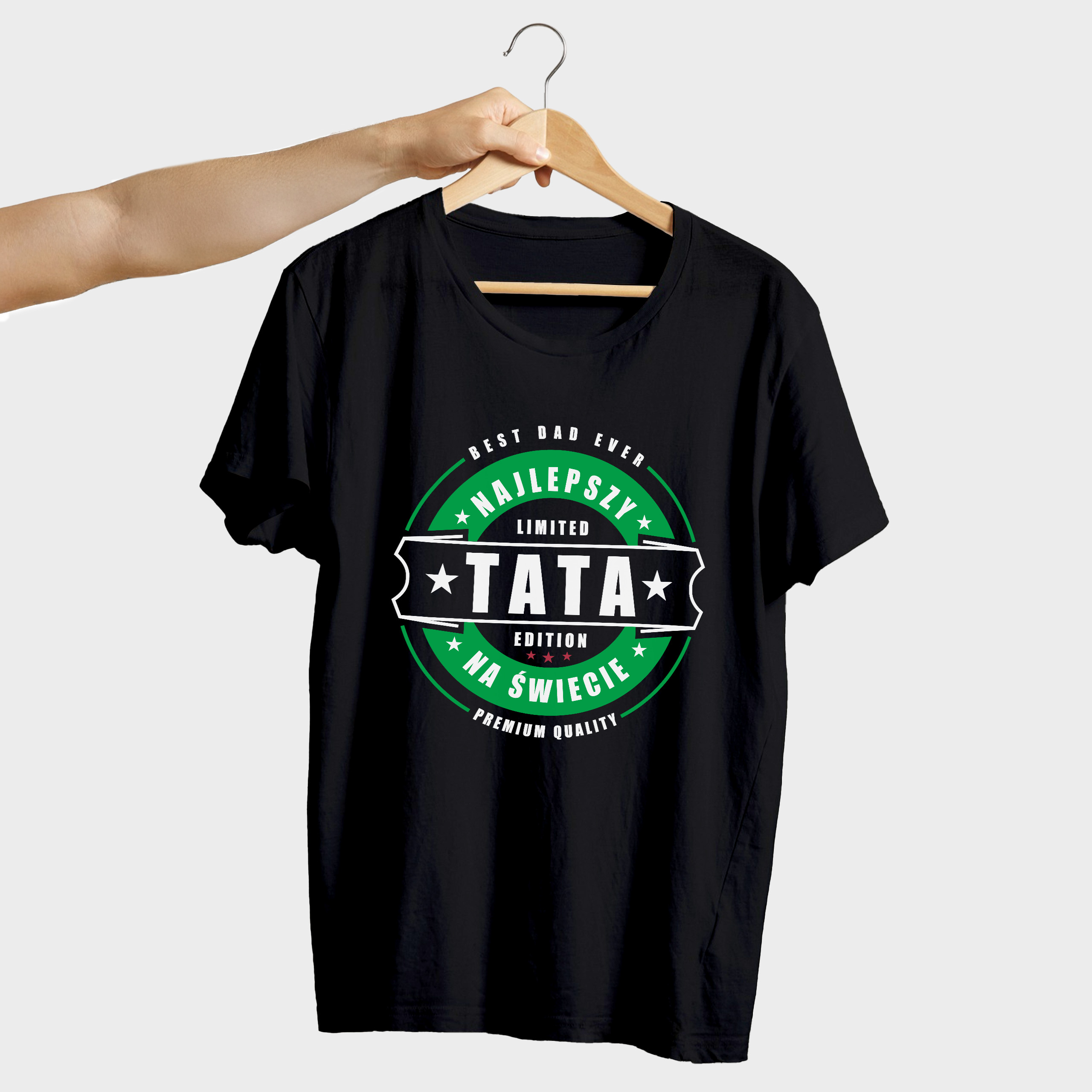 Koszulka męska czarna "Najlepszy Tata Limited Edition" - obrazek 2
