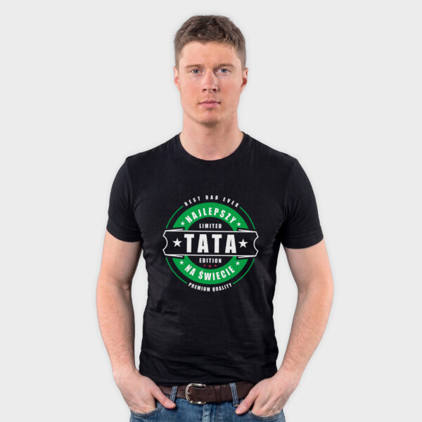 Koszulka męska czarna "Najlepszy Tata Limited Edition"